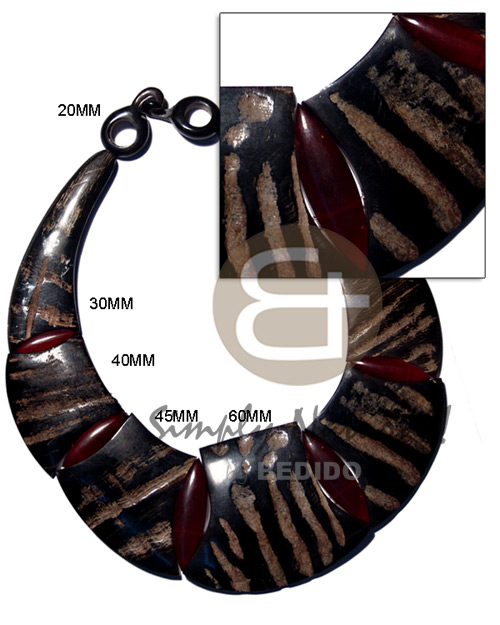 horn choker - black horn & red horn combination - Home
