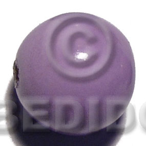 25mm nat. wood beads  in high gloss paint / lilac / 15 pcs - Home