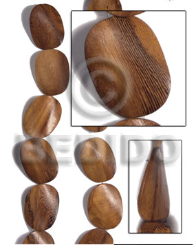 30mmx40mmx6mm robles wood twisted / 10 pcs - Home