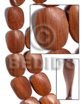 30mmx40mmx6mm redwood / sibucao twisted / 10 pcs - Home