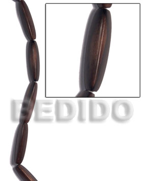 40x11mm elongated 3 sided camagong tiger ebony hardwood / 10 pcs - Home