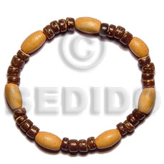elastic wood and coco bracelet - Home