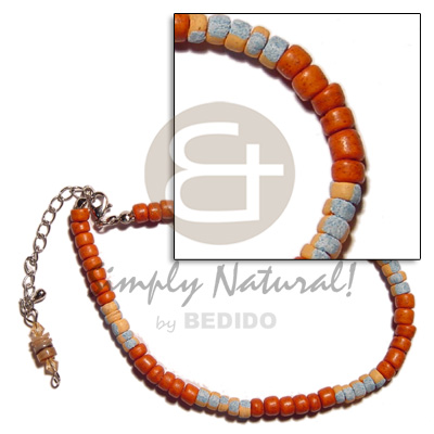 coral 4-5mm coco Pokalet.  orange coco splashing combination & dangling hammershell heishe - Home