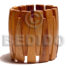 bayong wood elastic bangle   clear coat finish / ht=55mm - Wooden Bangles