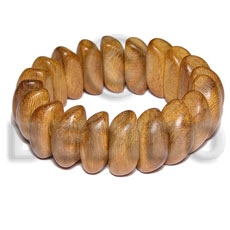 bayong elastic wood bangle   clear coat finish - Wooden Bangles