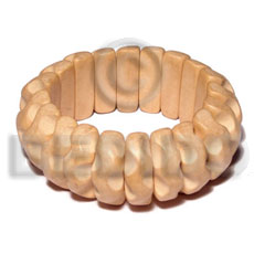 elastic ambabawod curly grooved wood  bangle   clear coat finish/ ht= 1 inch/ thickness= 15mm - Wooden Bangles