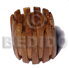 robles wood elastic bangle   clear coat finish/ ht=55mm - Wooden Bangles
