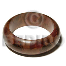 grained,stained, glazed and matte coated high quality nat. wood bangle / wood tones / ht= 27mm / 65mm inner diameter / 10mm  thickness / - Wooden Bangles