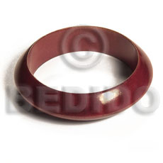 chunky / angelina / stained and  clear coated high gloss polished saucer nat. wood bangle / ht= 20mm / 65mm inner diameter / 10mm  thickness - Wooden Bangles