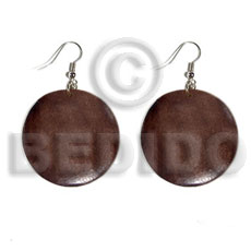 dangling round 32mm nat. wood in brown  clear semi gloss protective topcoat - Home