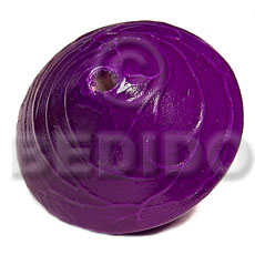 25mmx20mm nat. wood beads in textured violet color - Hand Painted Pendants