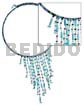 Dangling blue tones glass beads