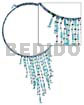 Dangling blue tones glass beads