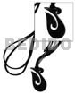 Celtic black carabao horn hook