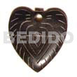 Carved horn heart 35mm