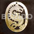 Oval mop dragon carving 45mm