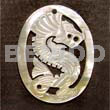 Oval dragon carving 45mm