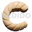 40mm grooved natural white bone