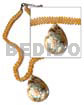 Clear orange glass beads