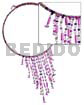 Dangling lavender tones glass beads