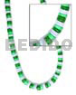 4-5mm coco heishe bleach white green