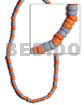 4-5mm orange aqua blue coco