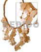 Tan macramie dyed dangling