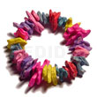 Multicolored elastic coco chips