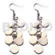 Dangling 10mm bleach white coco