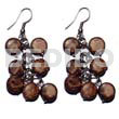 Dangling 10mm natural brown coco