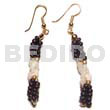 Dangling twisted troca rice beads