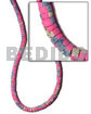 4-5mm coco heishe bright pink