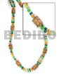 2-liner necklace mahogany green