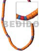 4-5mm coco heishe mango orange turq