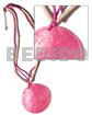 50mm pink capiz shell pendant