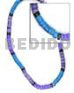 4-5mm coco heishe blue lilac violet combination