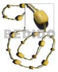 Yellow wood beads coco square