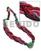 6 rows braided 4-5mm multicolored