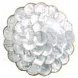 Capiz round scallop placemat