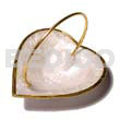 Capiz heart basket 55mmx60mmx45mm