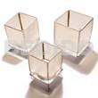 Square capiz candle holder