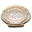 Capiz clam plate gold trim