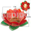 Colored lotus red green combination capiz