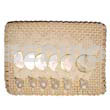 Sinamay placemats brass trimmed