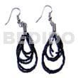 Dangling looped black cut beads