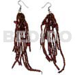 Dangling brown glass beads