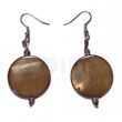 Dangling 28mm round laminated golden