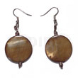 Dangling 28mm round laminated golden