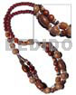 6mm maroon natural wood beads