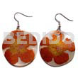 Dangling 35mm round handpainted embossed hammershell